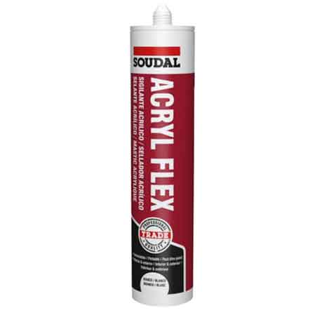 ELASTIC ACRYLIC SEALANT ACRYLFLEX SOUDAL SEALANT 30 ML WHITE
