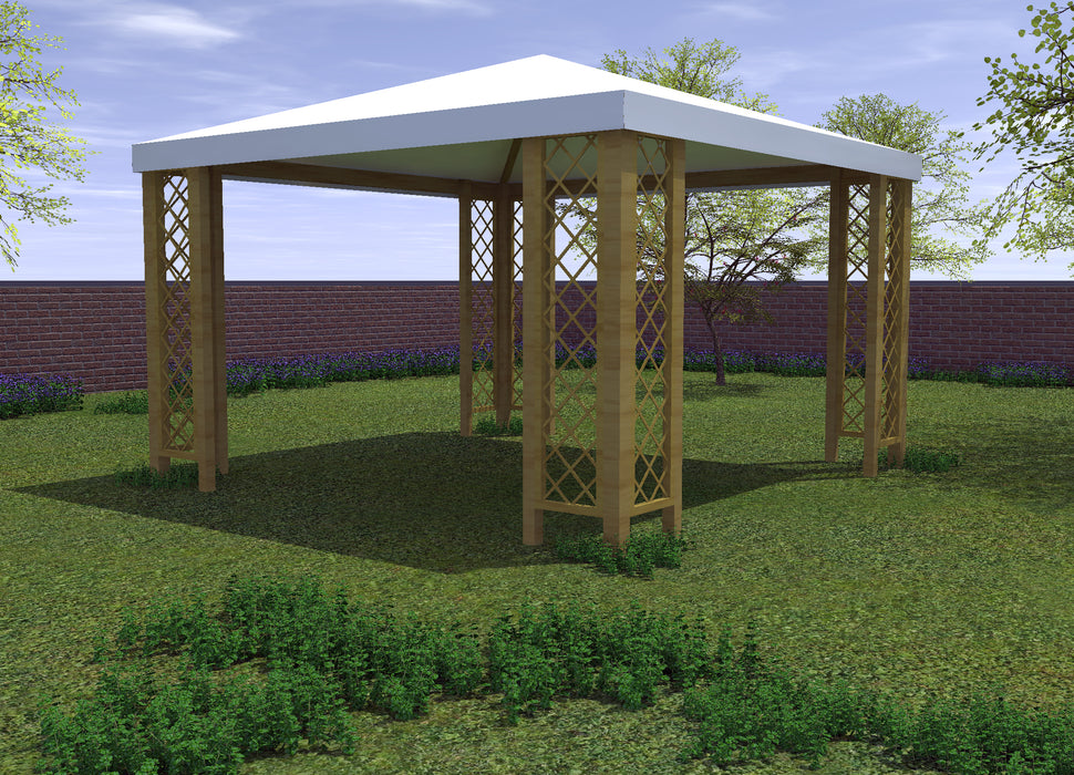 Gazebo capri 360x360 con grigliati
