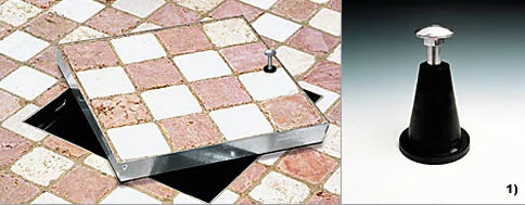 Sigillo per esterni    Mod. Color Gridiron prezincato Chiusino portamattonella