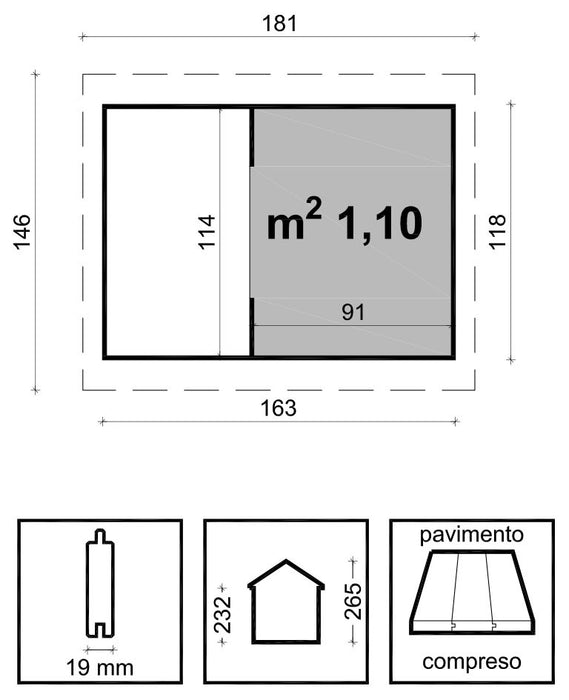 Casetta joy cm. 163x118