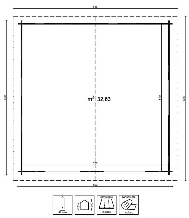 Casetta anna cm 600x550