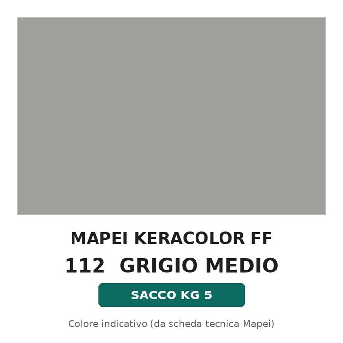 Keracolor FF 112 Grigio medio - sacco kg 5