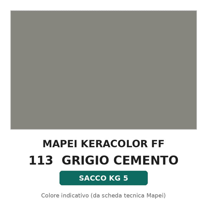Keracolor FF 113 Grigio cemento - sacco kg 5